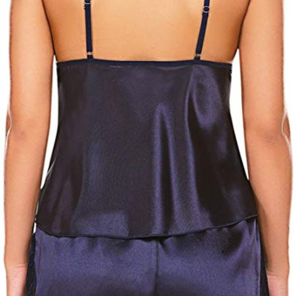 Satin Cami and Shorts Womens Sexy Pajama Lace - Picture 4 of 4